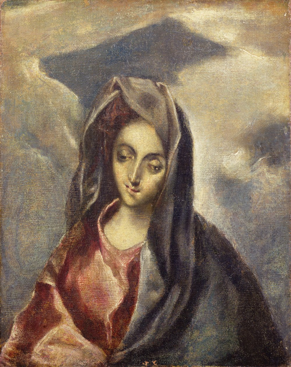 Madonna, cca 1600 (olej na plátně) od El Domenico (after) Greco