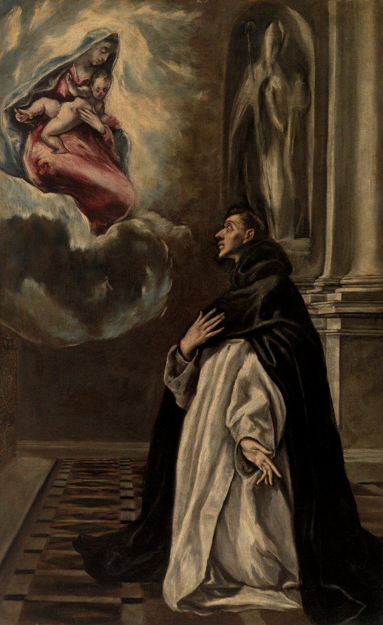 Zjevení Panny Marie s dítětem svaté Hyacintě od El Greco (Domenikos Theotokopoulos)