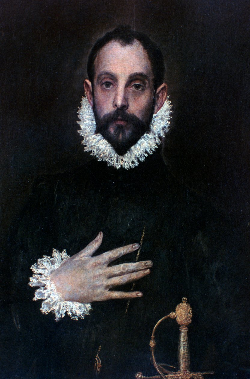 Šlechtic s rukou na hrudi, c1577-1584 od El Greco