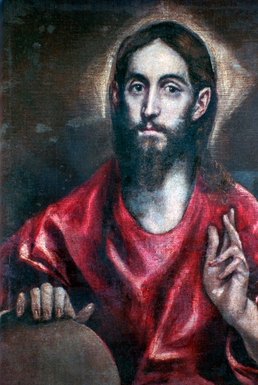 Kristus žehná Spasiteli světa, 17. století od El Greco