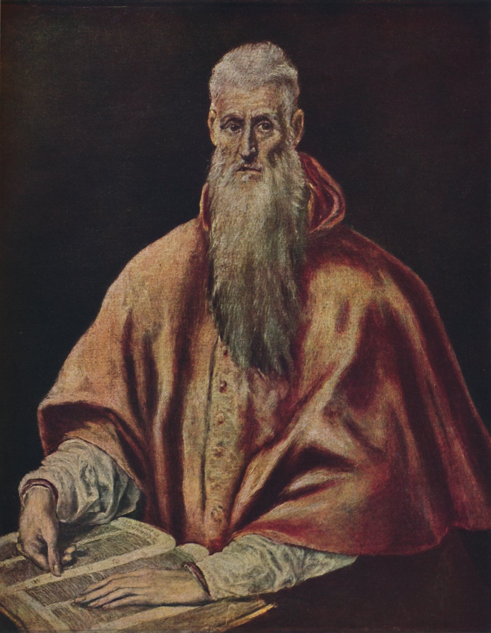 Svatý Jeroným jako kardinál, Svatý Jeroným jako kardinál, c1590-1600, 1938 od El Greco