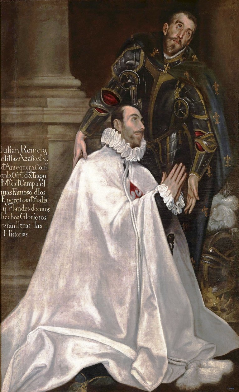 Julián Romero de las Azanas a jeho patron svatý Julián od El Greco