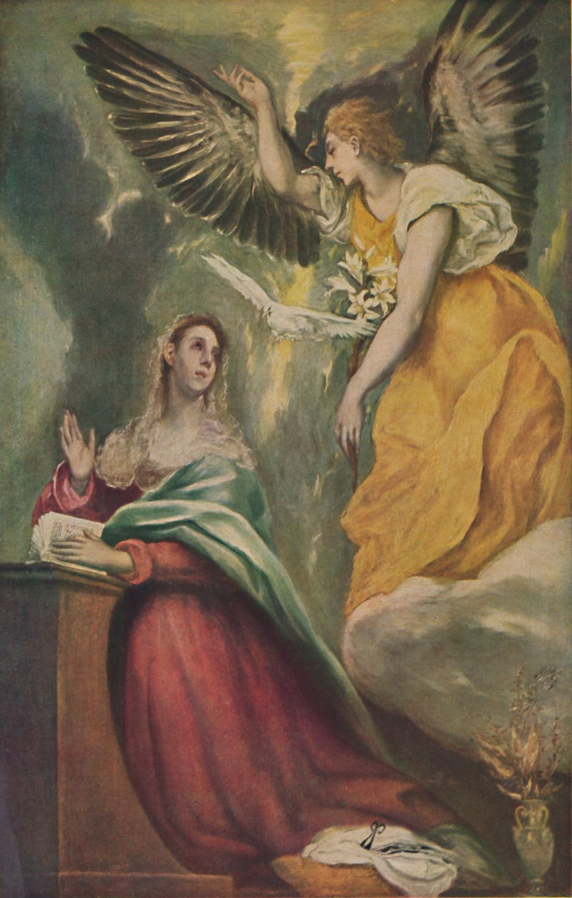 Mariae Verkundigung, Zvěstování, c1595 - 1600, 1938 od El Greco