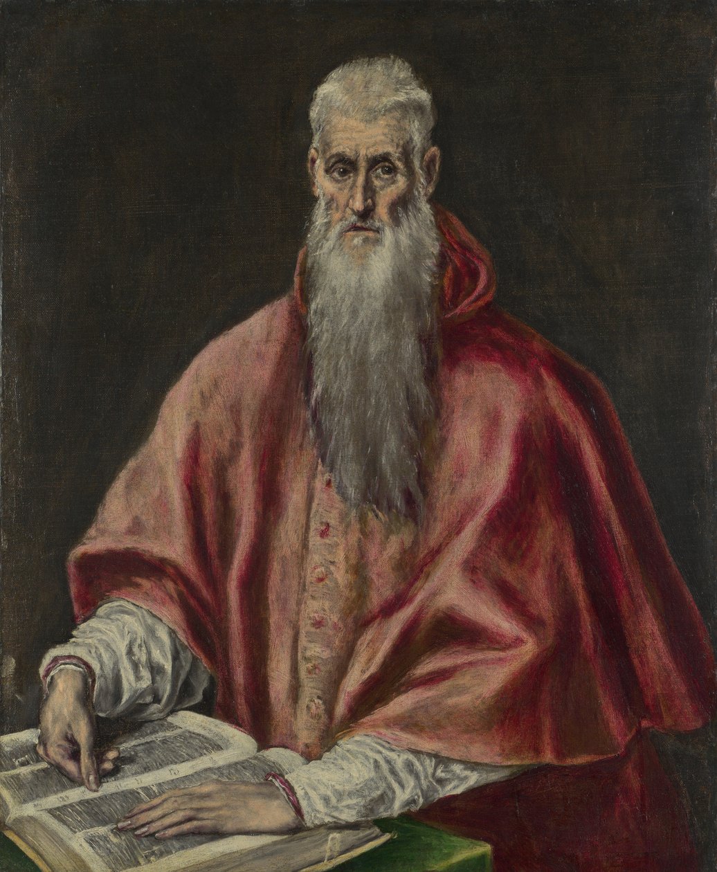 Svatý Jeroným jako kardinál, 15901600 od El Greco