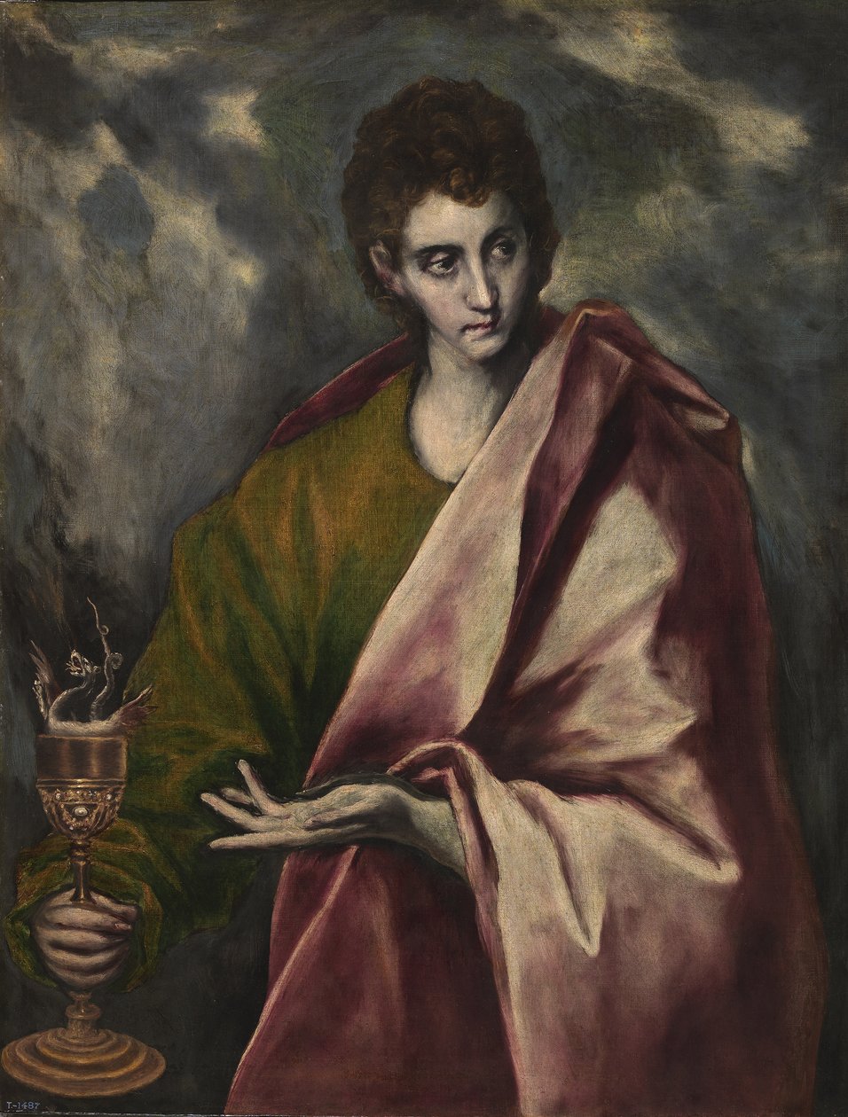 Svatý Jan Evangelista, c. 1605 od El Greco
