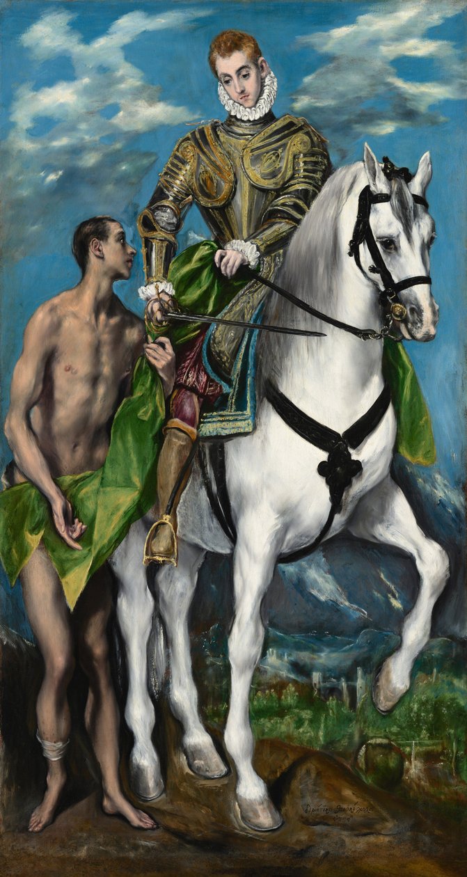 Svatý Martin a žebrák od El Greco