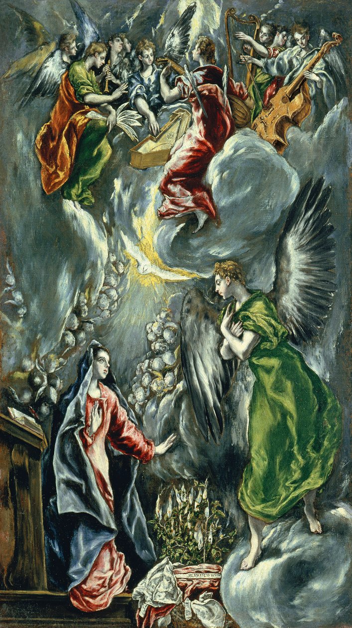 Anglicky: The Annunciation Zvěstování od El Greco