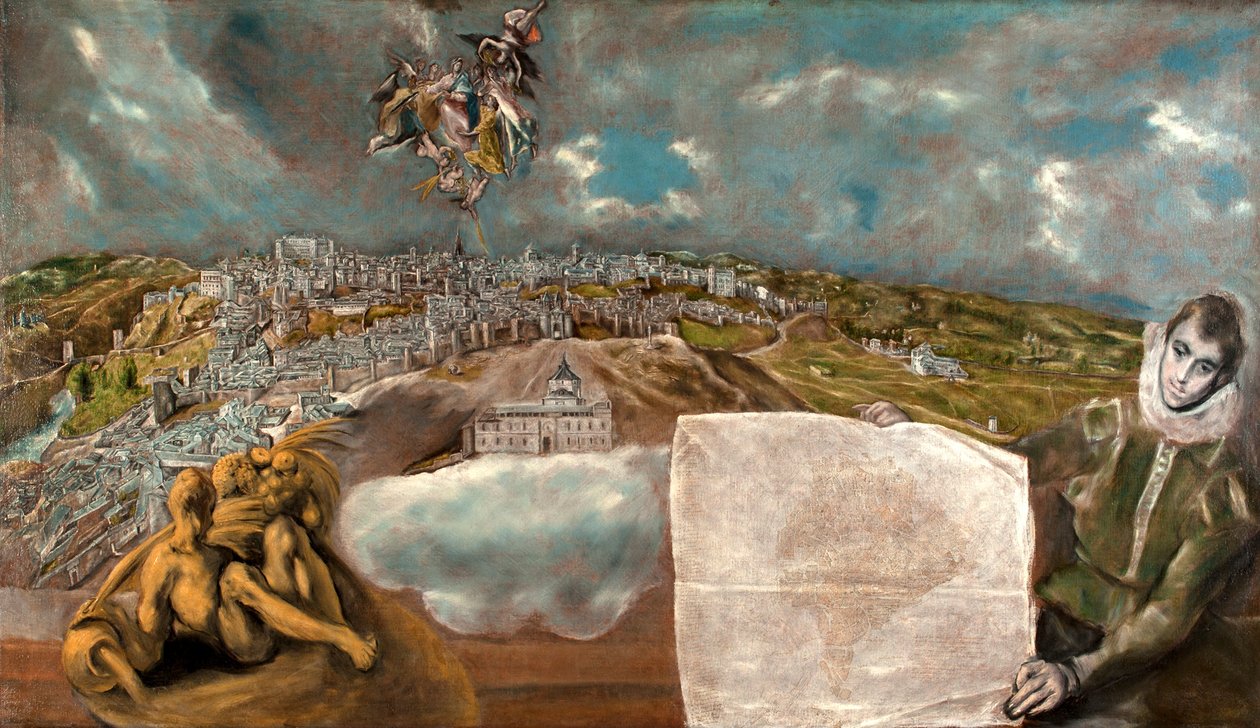 Španělština:  Vista y plano de Toledo Pohled a plán Toleda od El Greco