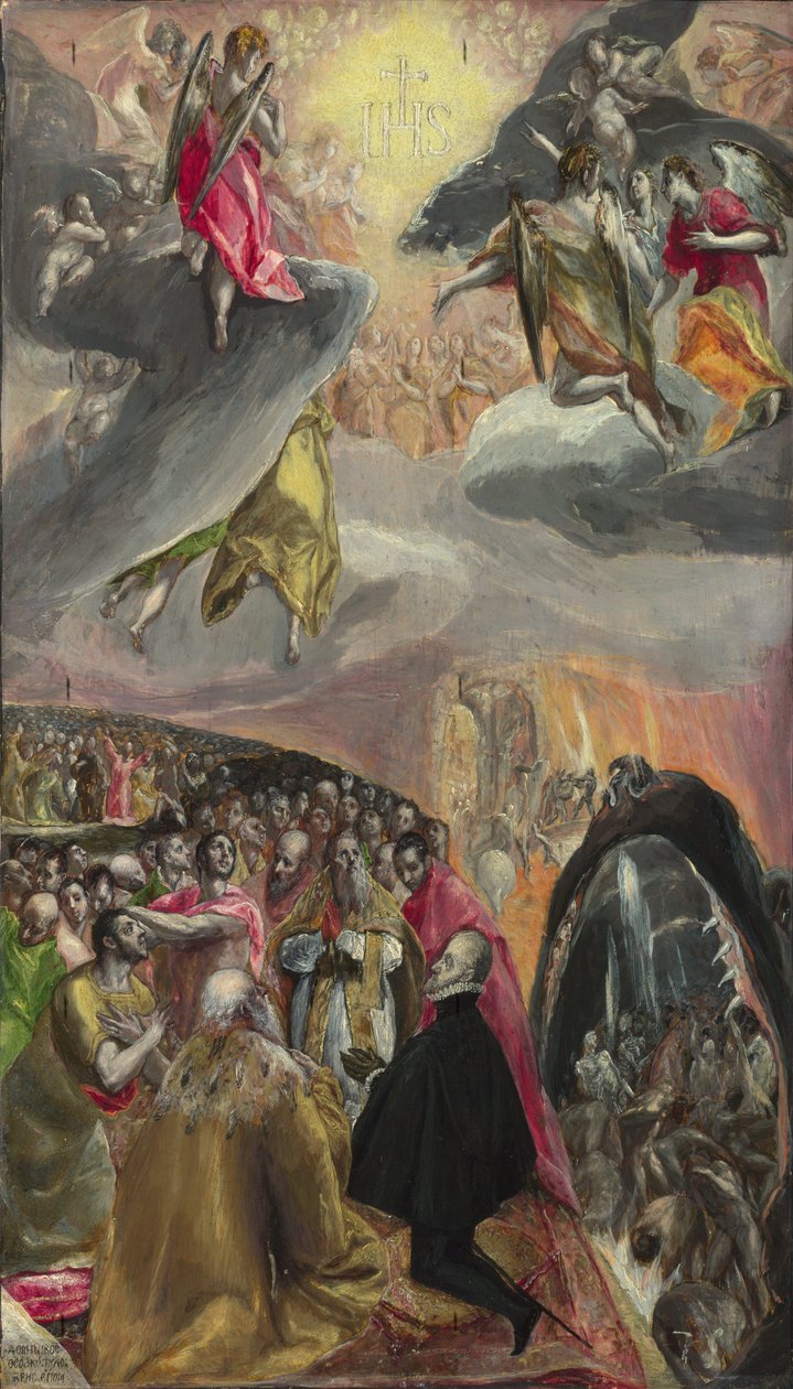 Klanění Ježíšovu jménu od El Greco