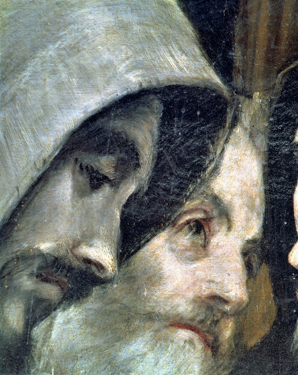 Pohřeb hraběte Orgaze, z legendy z roku 1323, detail františkánů, 1586-88 detail olej na plátně 44240 od El Greco
