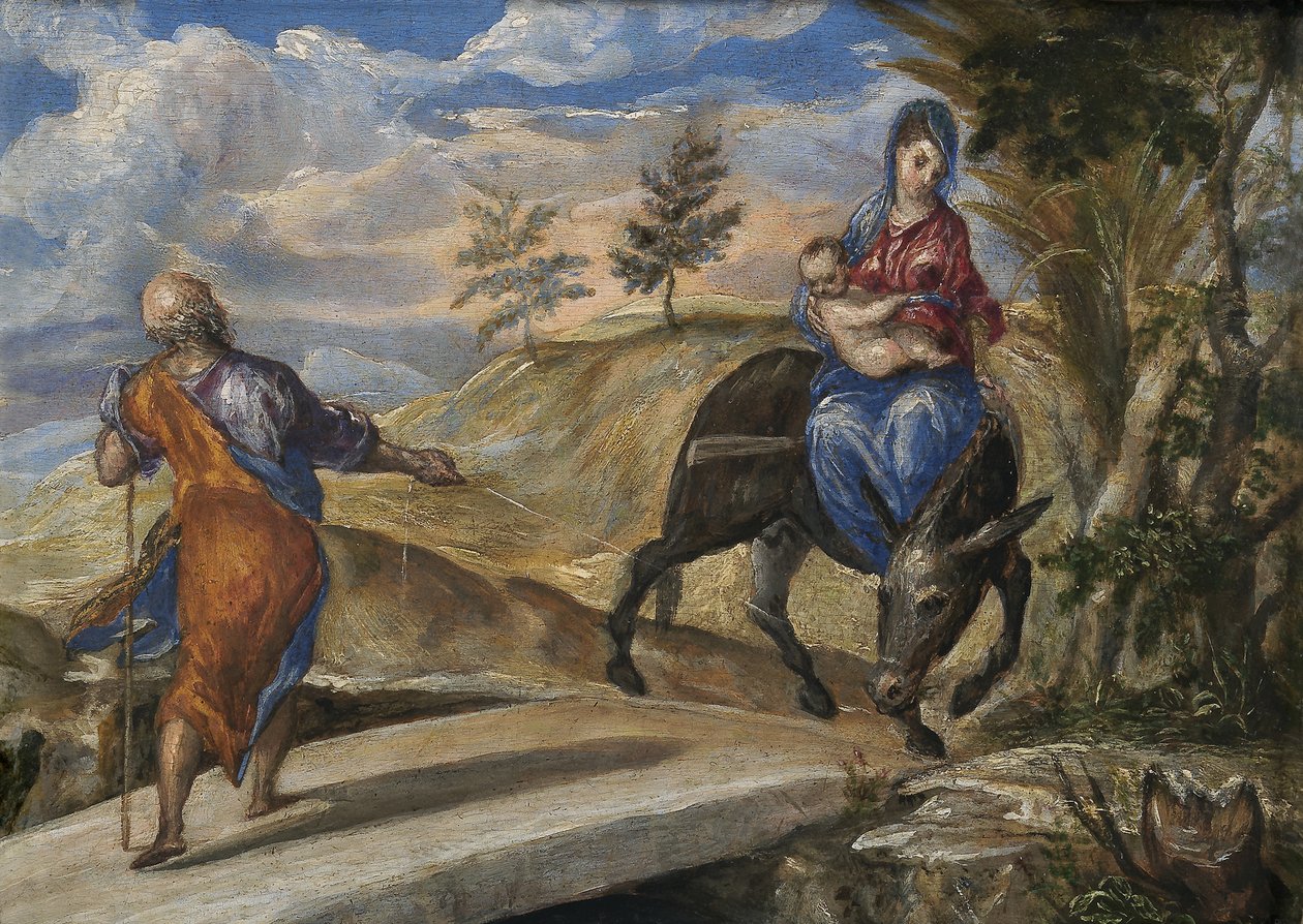 Útěk do Egypta, c. 1570 od El Greco