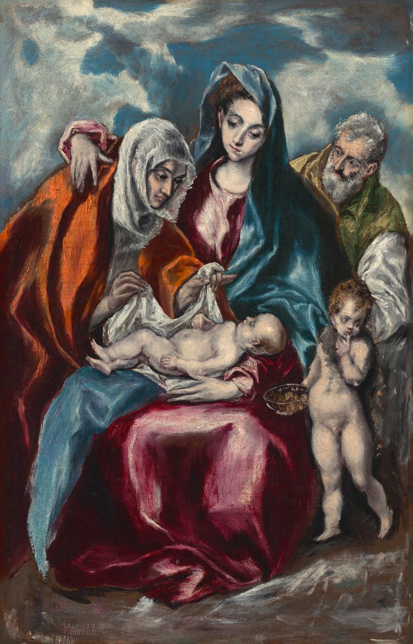 Svatá rodina se svatou Annou a malým Janem Křtitelem od El Greco