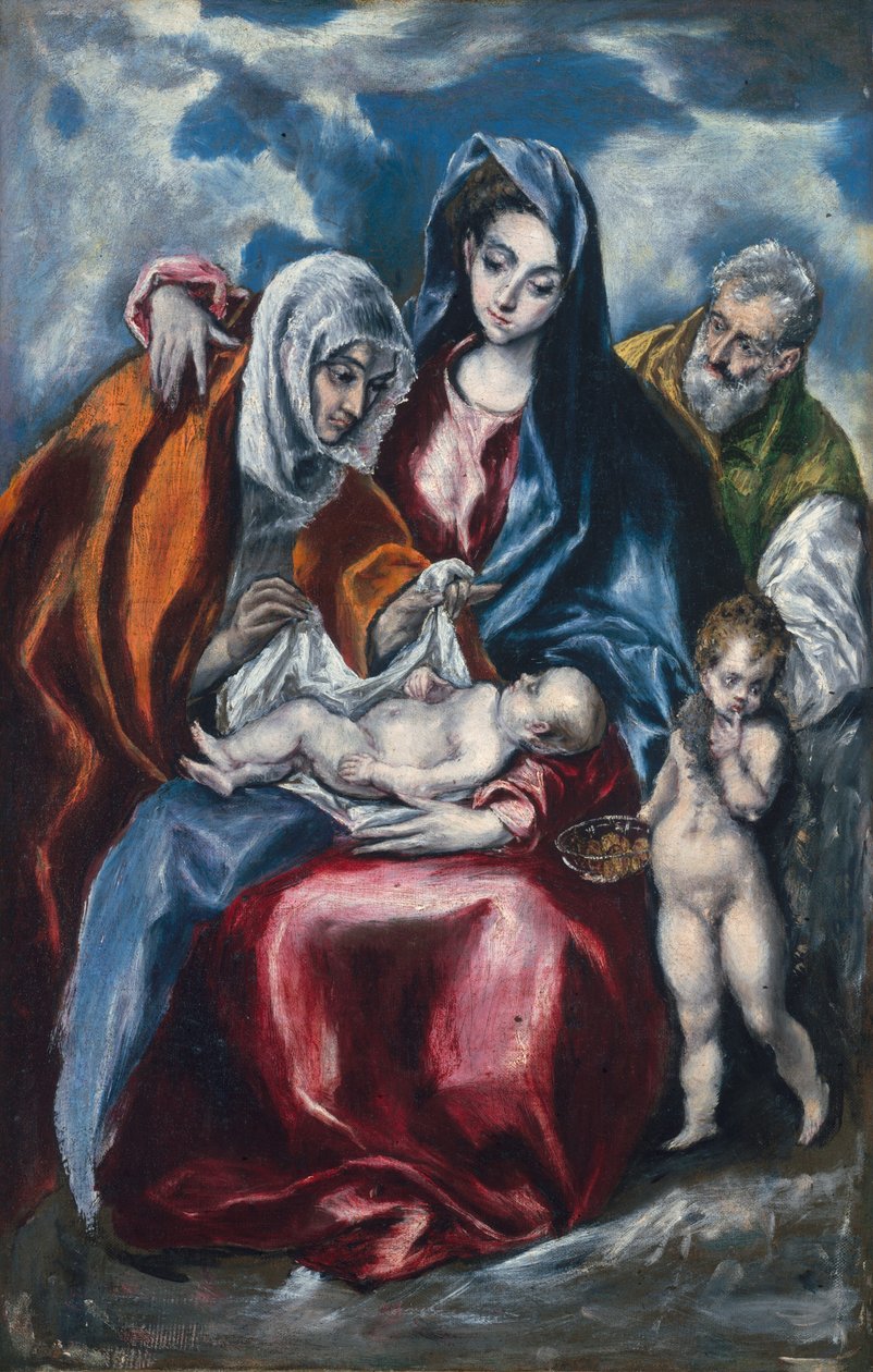 Svatá rodina se svatou Annou a dítětem Janem Křtitelem, c. 15951600. od El Greco