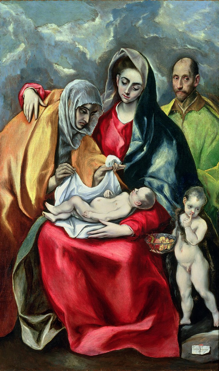 Svatá rodina se sv. Alžbětou, 1580-85 od El Greco