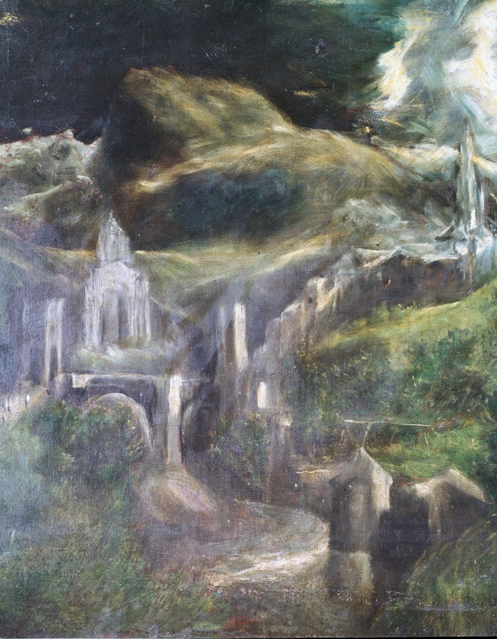 Detail Neposkvrněného početí Toleda 1607-13 olej na plátně viz 90015 od El Greco