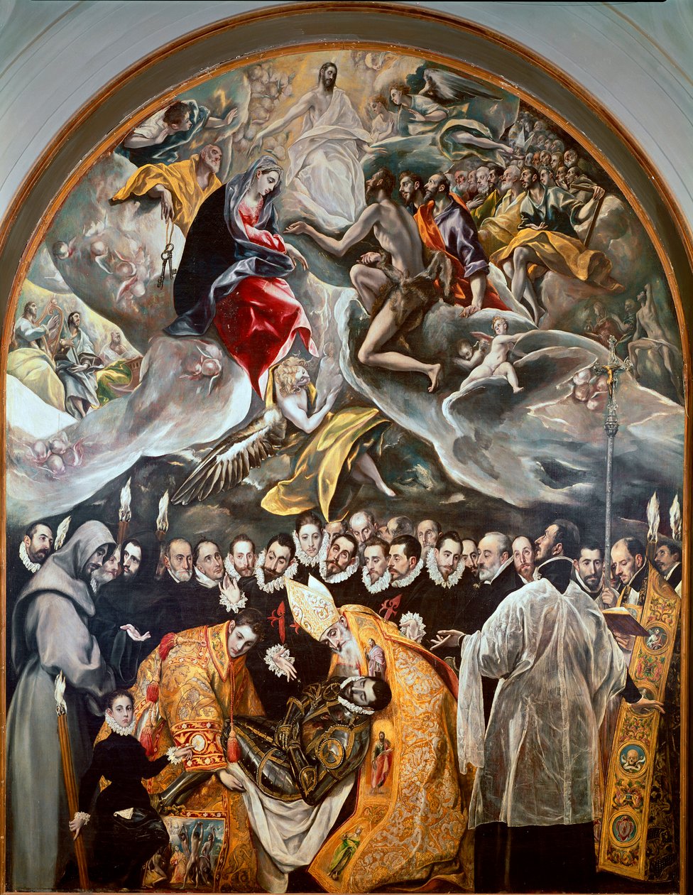 Pohřeb hraběte z Orgazu Dolní detail obrazu Domenikos Theotokopoulos dit El Greco od El Greco
