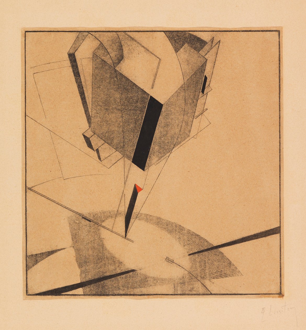 Proun 5A, 1919. od Eliezer Markowich Lissitzky