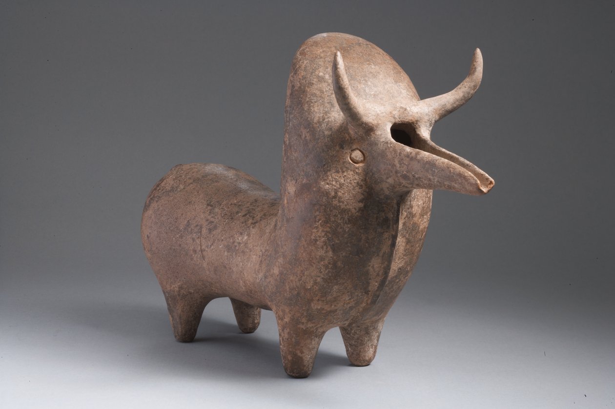 Amlash rhyton v podobě býka Zebu (terakota) od Elamite