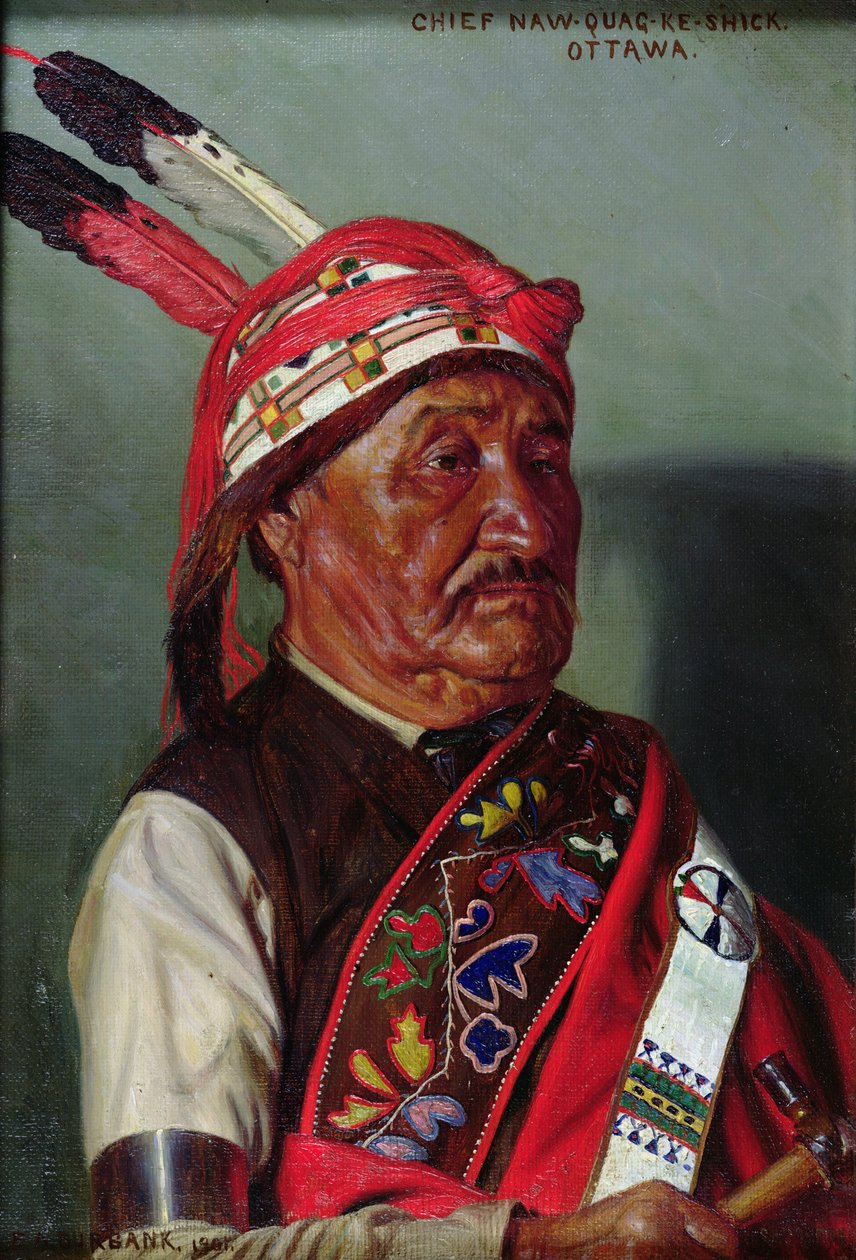 Náčelník Naw-quag-ke-shick od Elbridge Ayer Burbank
