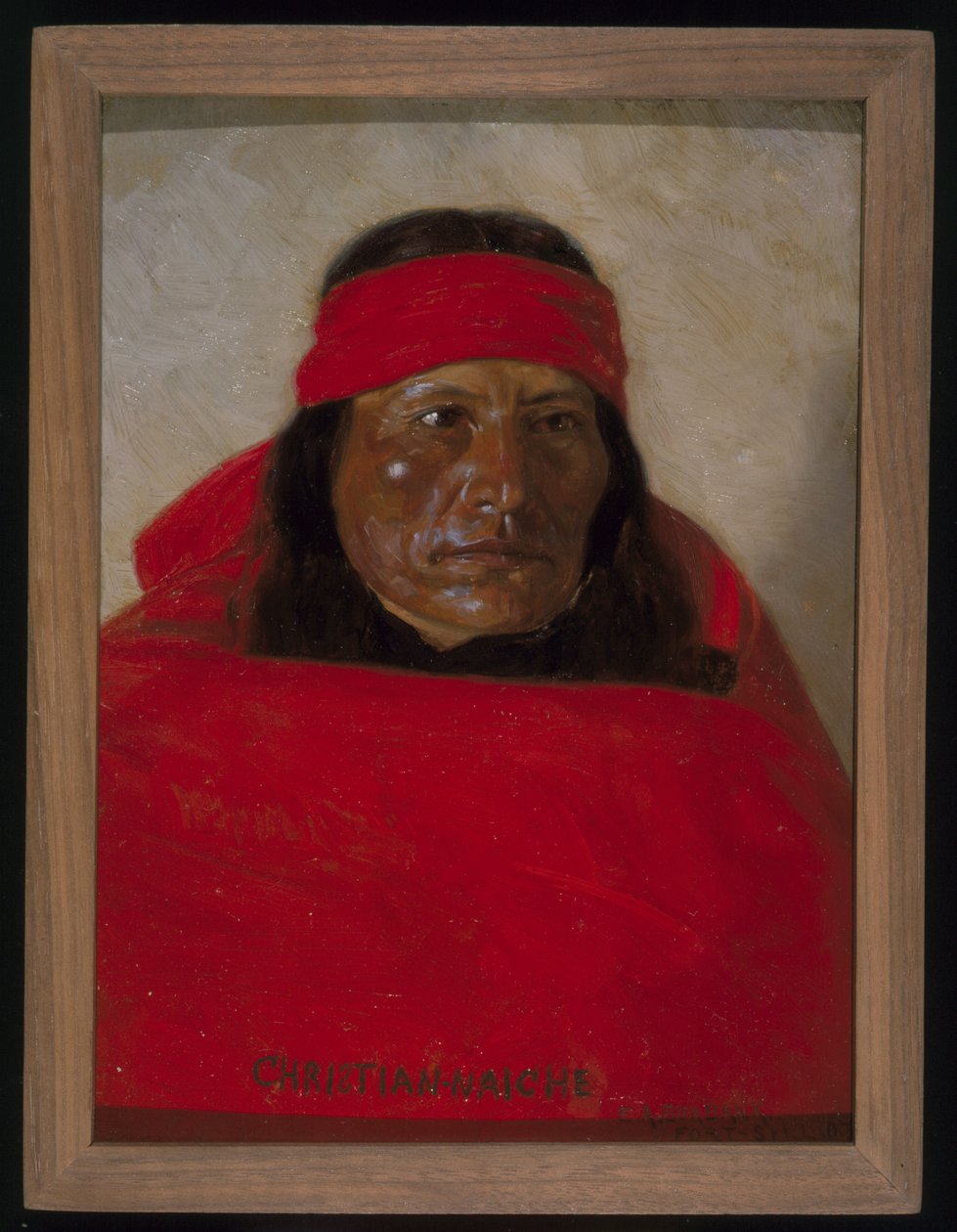 Christian-Naiche, kolem roku 1899 (olej na tkanině) od Elbridge Ayer Burbank