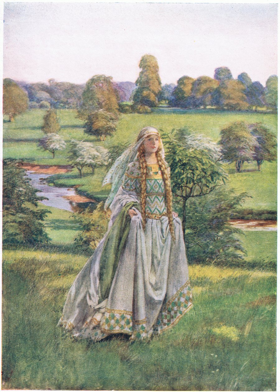 Guinevere: Ve kterém ho viděla poprvé, když přišel Lancelot (litho) od Eleanor Fortescue Brickdale