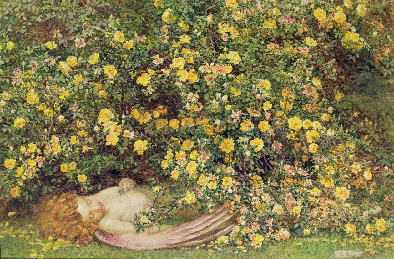 Červen je mrtvý (akvarel na papíře) od Eleanor Fortescue Brickdale