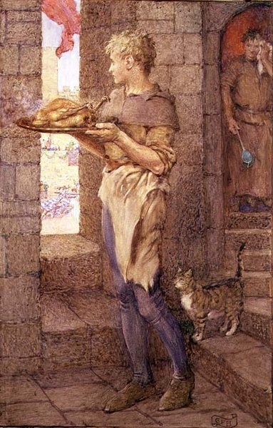 "Takže Gareth for Glory podstoupil Ukojené jho kuchyně Vassalage" od Eleanor Fortescue Brickdale