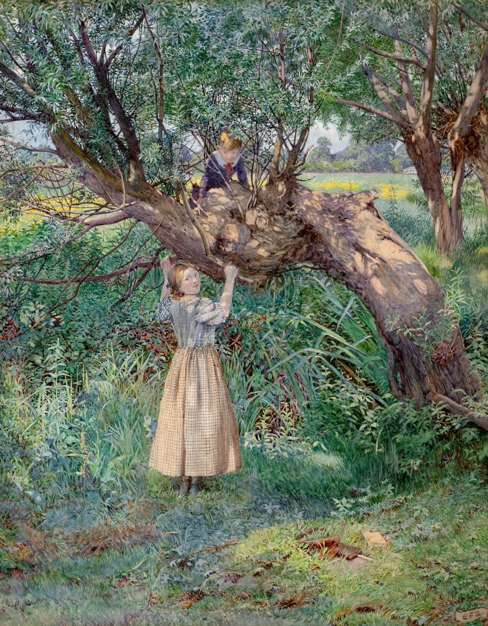 Záškoláci (akvarel) od Eleanor Fortescue-Brickdale