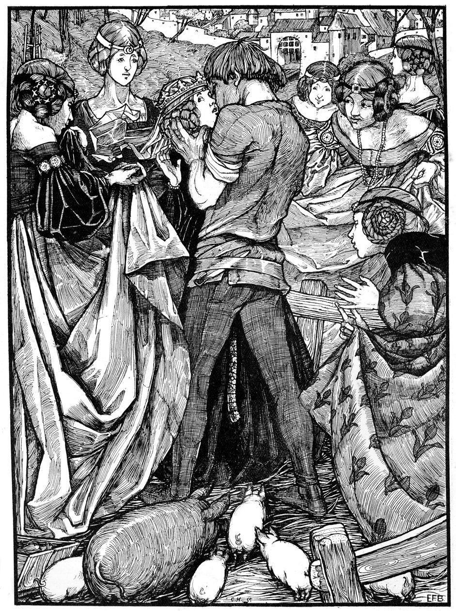 Princezna a pastevec vepřů, 1898. od Eleanor Fortescue Brickdale
