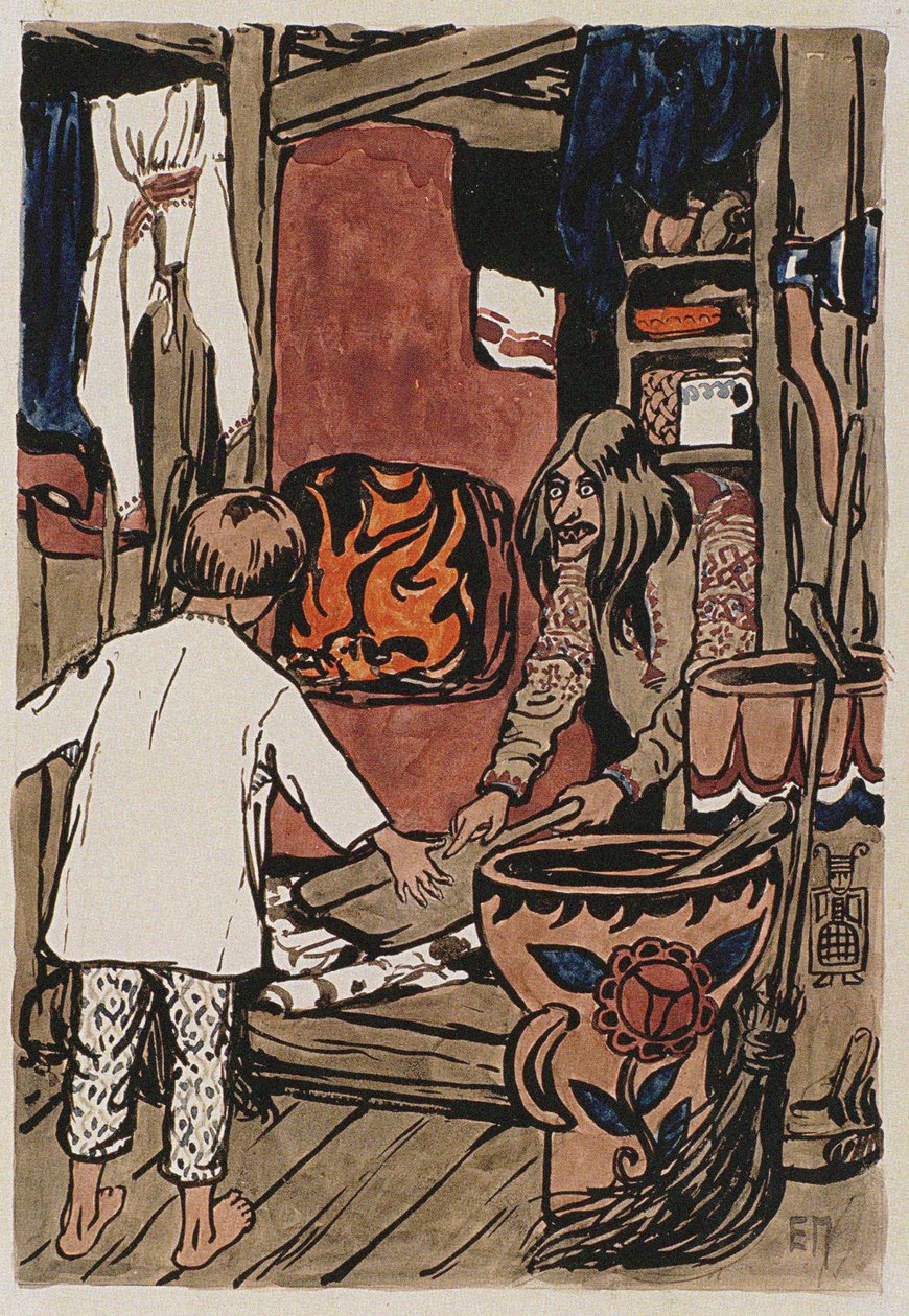 Ilustrace k Pohádce Synko-Philipko od Elena Dmitryevna Polenova