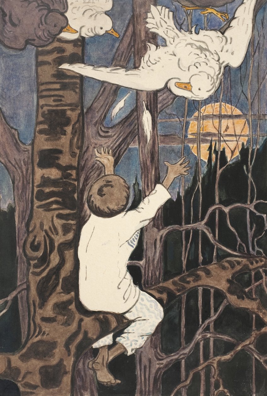 Ilustrace k Pohádce Synko-Philipko, 90. léta 19. století od Elena Dmitryevna Polenova