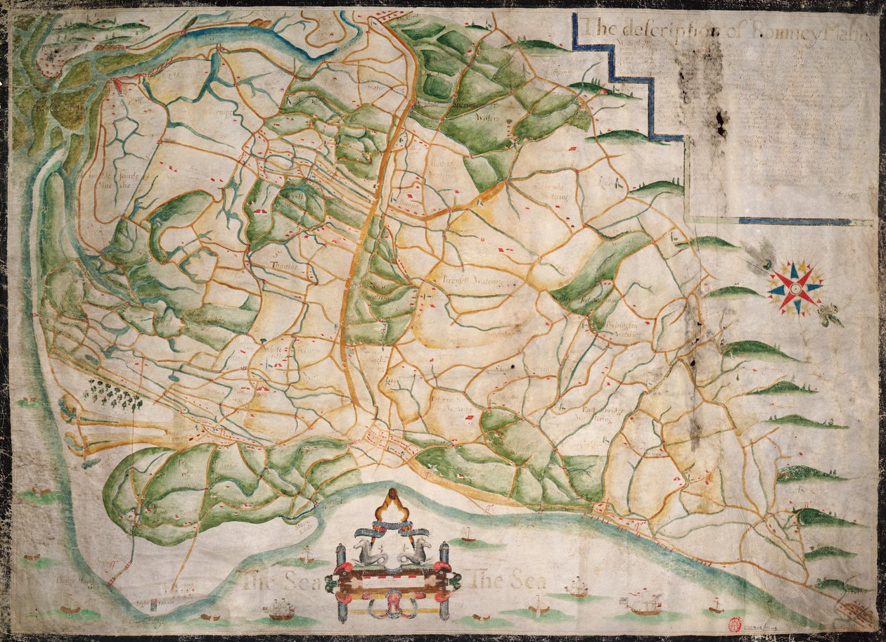 Mapa Romney Marsh od Elhanan Tucker