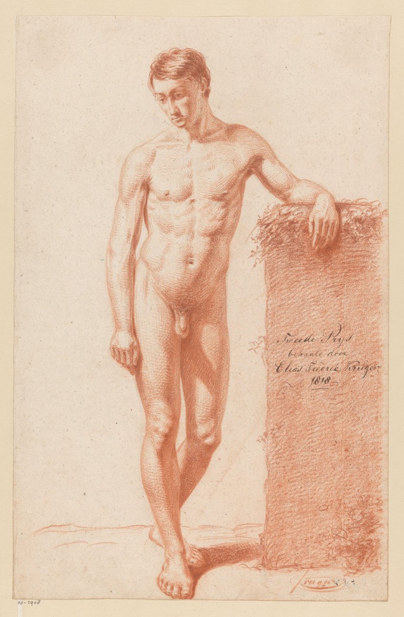 Stojící mužský akt, při pohledu zepředu (2. cena 1818) od Elias Friedrich Kruger