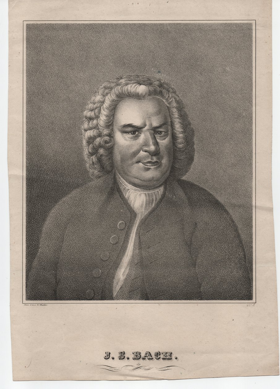 Johann Sebastian Bach (1685-1750) (asi 1850, rytina) od Elias Gottleib (after) Haussmann