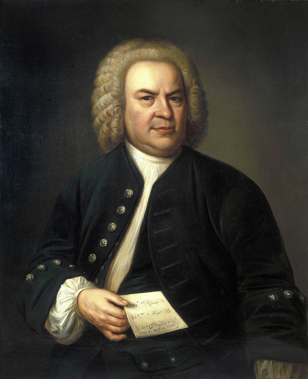 portrét Jeana Sebastiena Bacha (Johann Sebastian Bach od Elias Gottleib (after) Haussmann
