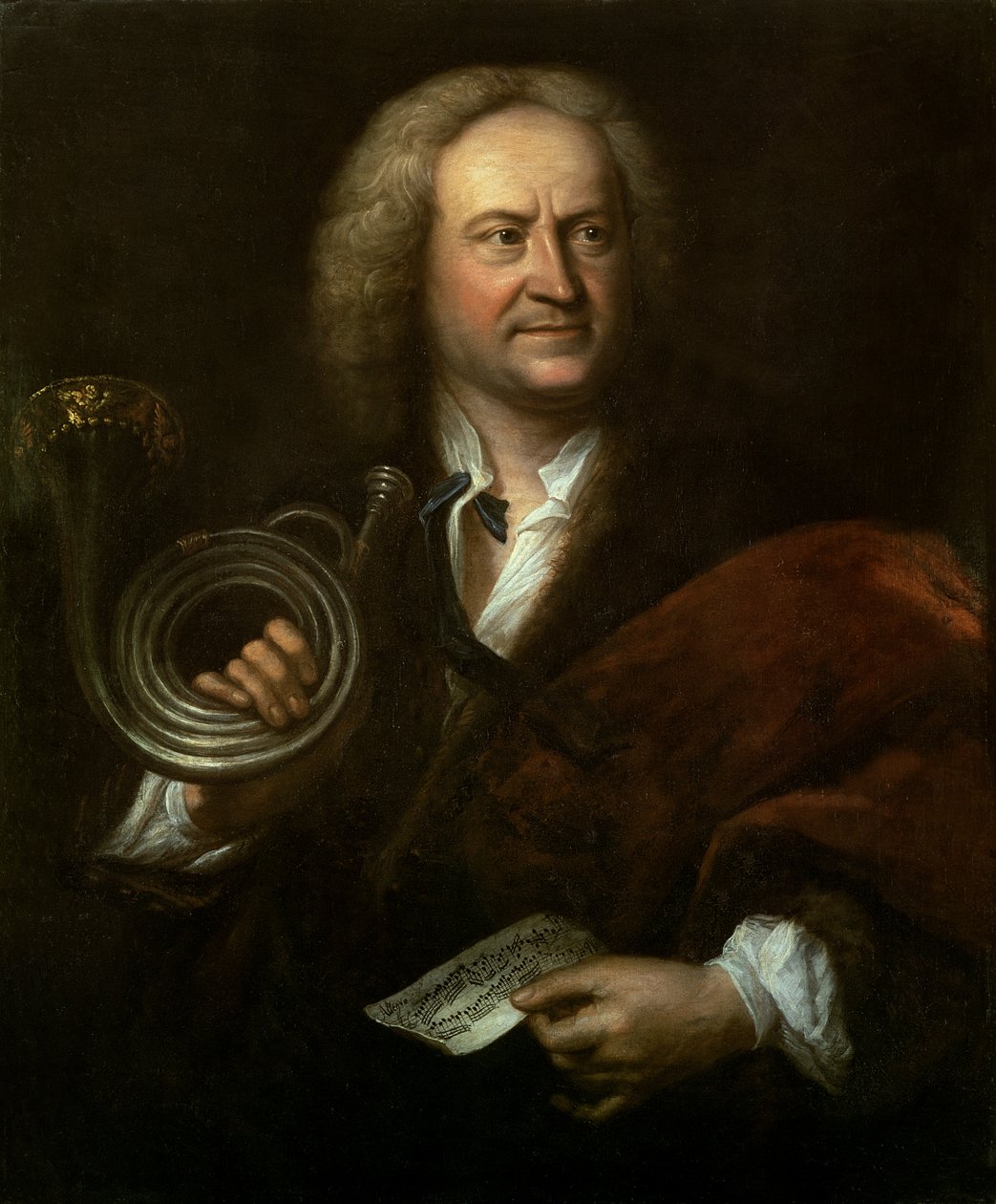 Gottfried Reiche (1667-1734), starší hudebník a sólový trumpetista Bachova orchestru od Elias Gottleib Haussmann