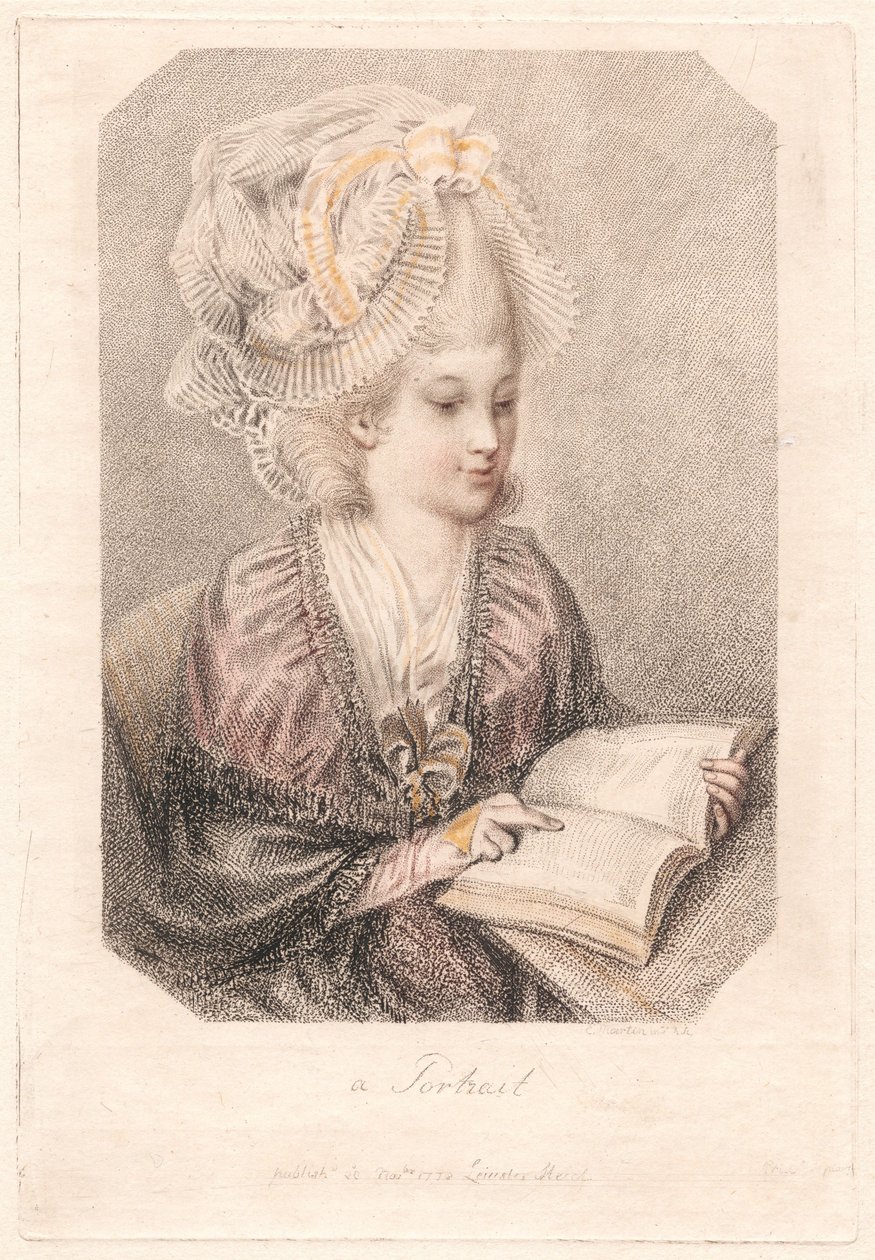 Portrét (Mladá žena čtoucí knihu) od Elias Martin