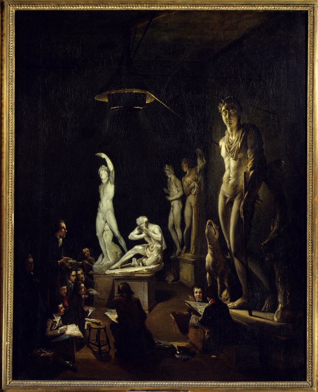 Licí místnost Královské akademie v Londýně v roce 1770 Obraz Eliase Martina od Elias Martin