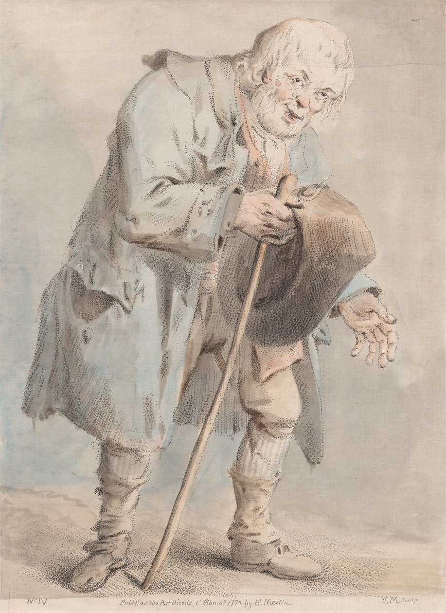 Starý žebrající muž od Elias Martin