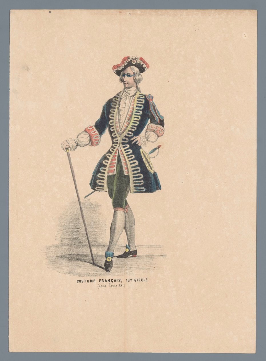Francouzský kostým, 18. století (za Ludvíka XV.) (název na předmětu) od Elias Spanier (attributed to)