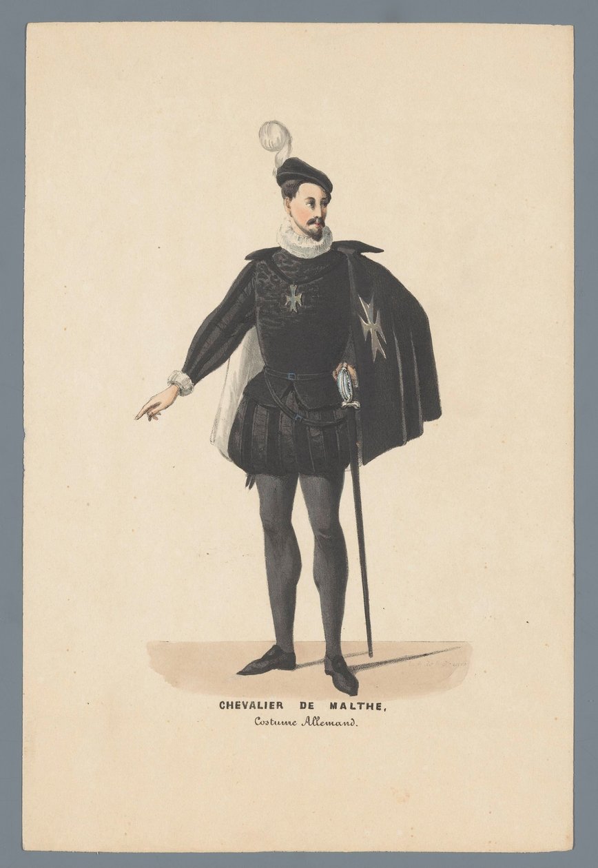 Chevalier De Malthe, německý kostým (název na předmětu) od Elias Spanier
