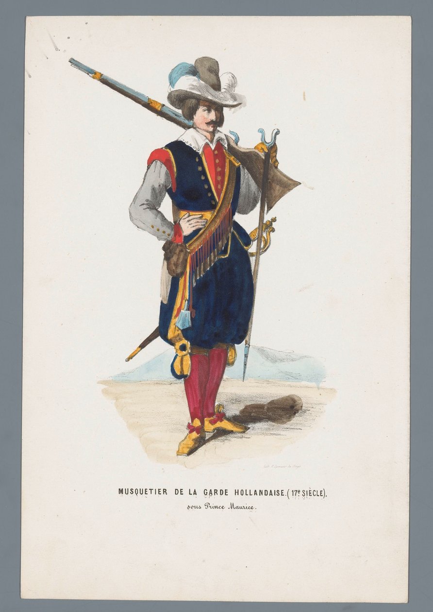 Mušketýr holandské gardy (17. století). za prince Maurice od Elias Spanier