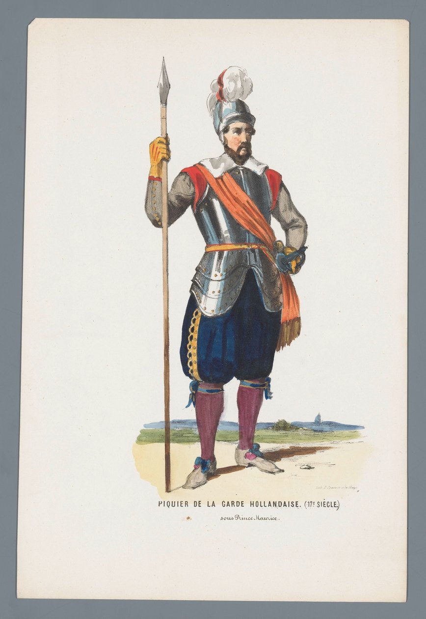 Pikeman nizozemské gardy. (17. století.) za prince Maurice (titul na předmětu) od Elias Spanier