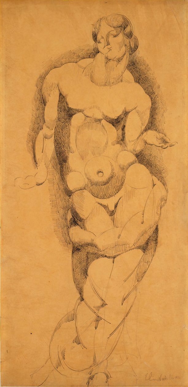 Stojící mužský akt, c. 1909. od Elie Nadelman
