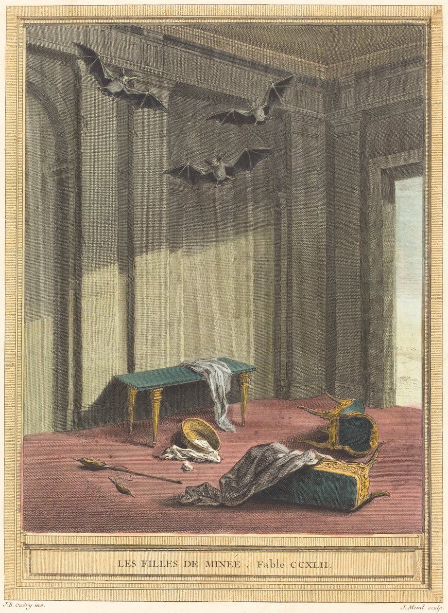 Les filles de Minee (Moje dcery) od Elie du Mesnil after Jean Baptiste Oudry
