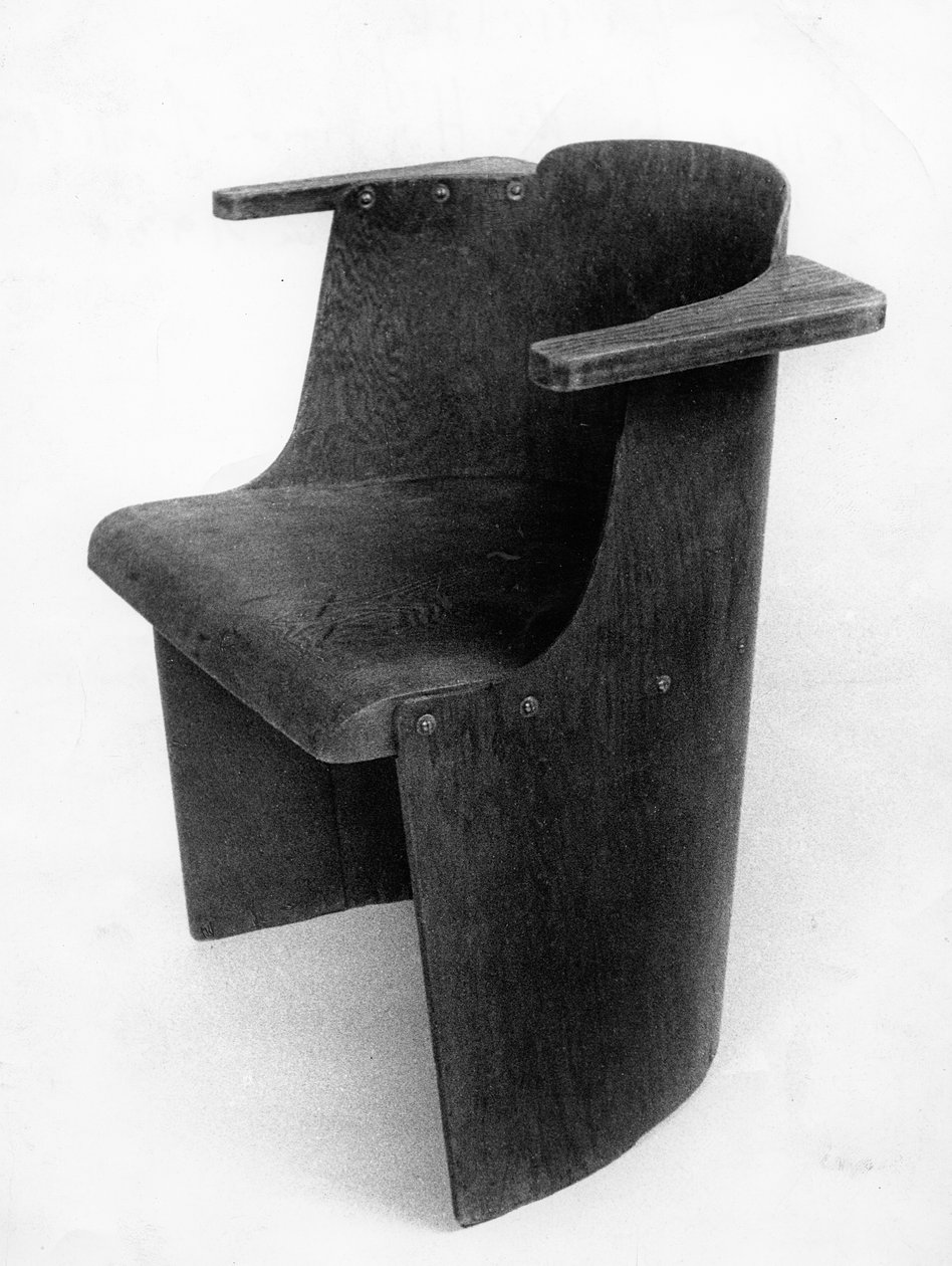 Židle, 1930 (dřevo na sololitu) od Eliezer Markowich Lissitzky