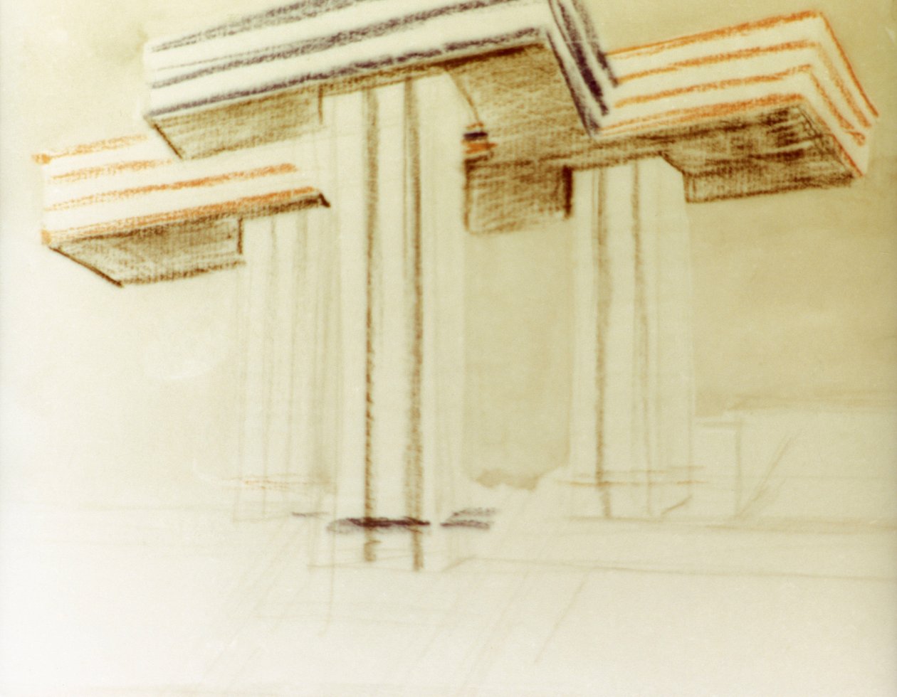 Návrhový výkres pro navrhovanou budovu wolkenbugel (oblačná železná) od el lissitzky (lazar markovich lissitzky), která nebyla nikdy postavena od Eliezer Markowich Lissitzky