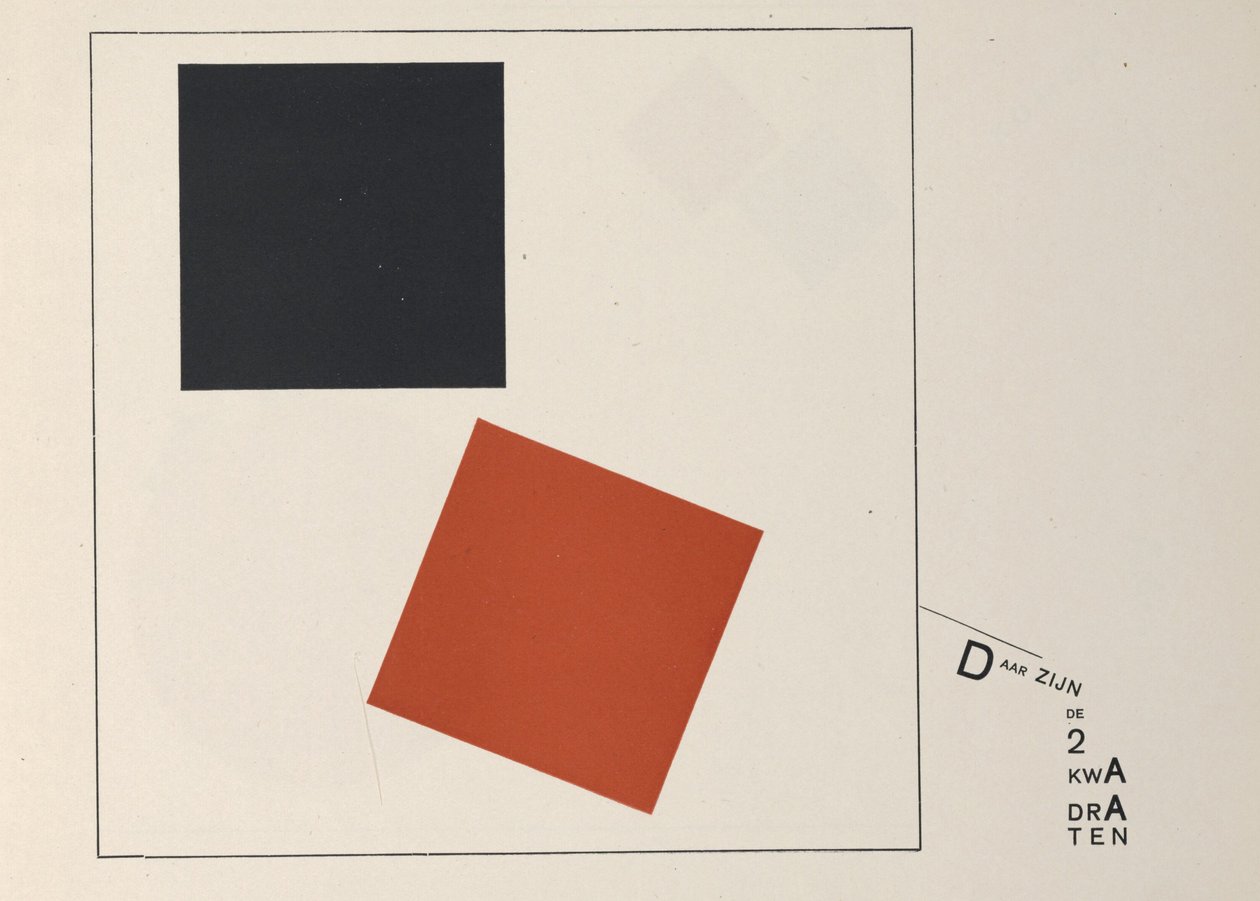 O dvou čtvercích, 1922. od Eliezer Markowich Lissitzky