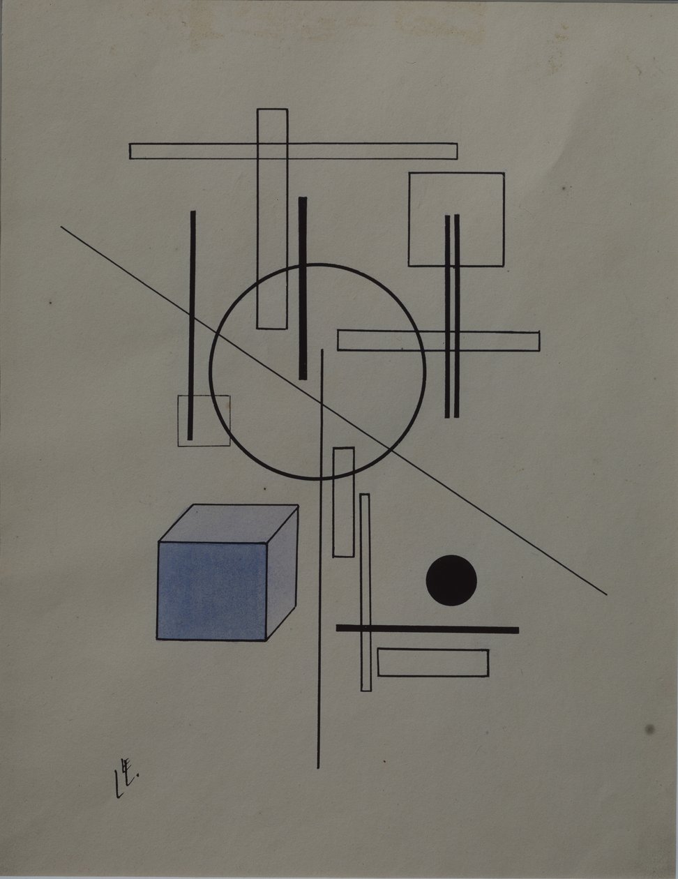 Kompozice, 1920 od Eliezer Markowich Lissitzky