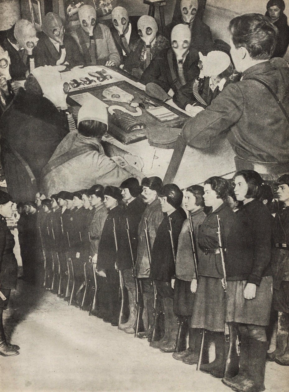 Osoaviakhim. Ilustrace z SSSR buduje socialismus, 1933. od Eliezer Markowich Lissitzky